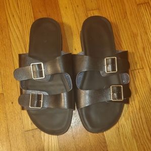 Torrid Black two-strap platform size 13w